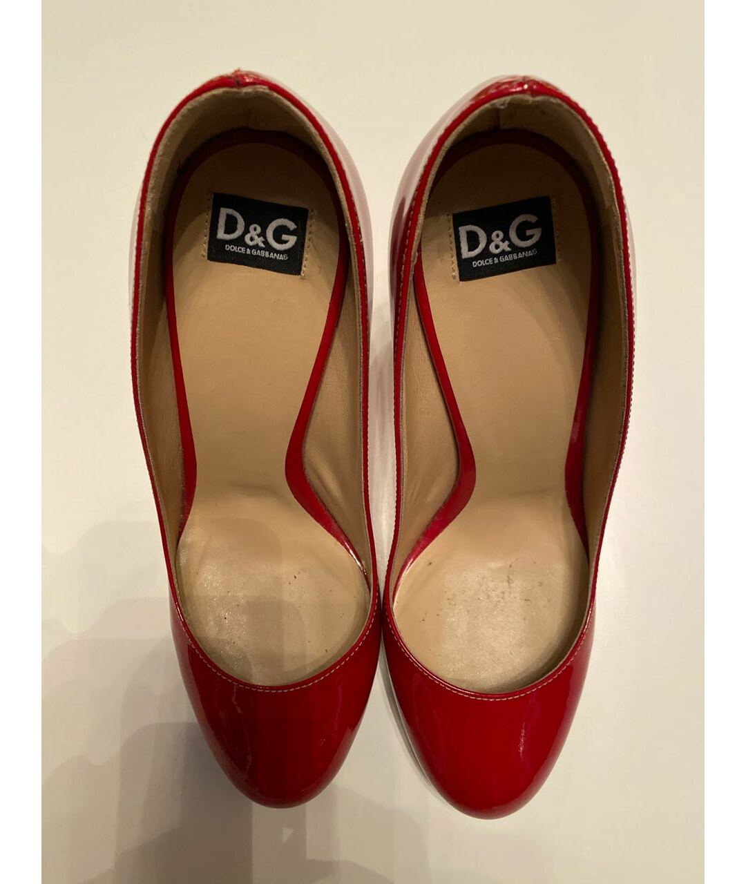 DOLCE&GABBANA Красные туфли из лакированной кожи, фото 3