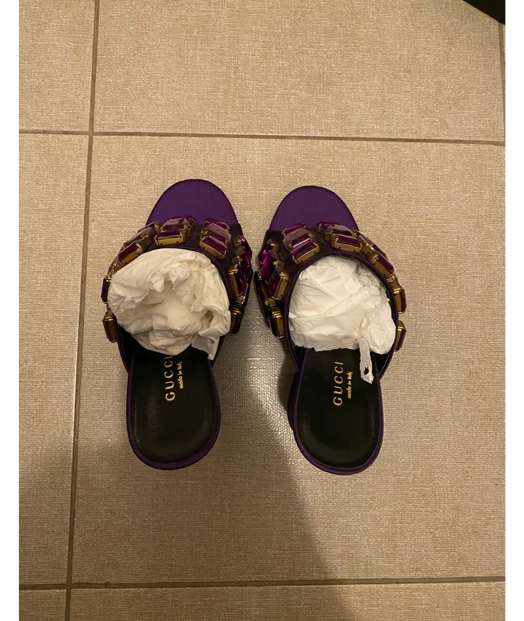 GUCCI Фиолетовые босоножки, фото 3