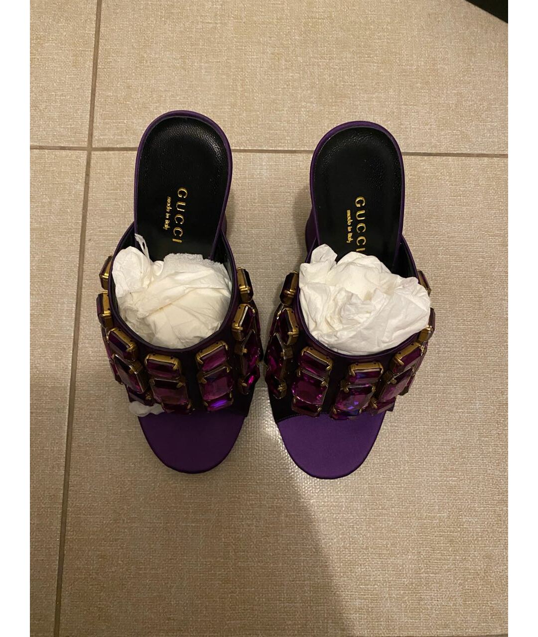 GUCCI Фиолетовые босоножки, фото 2