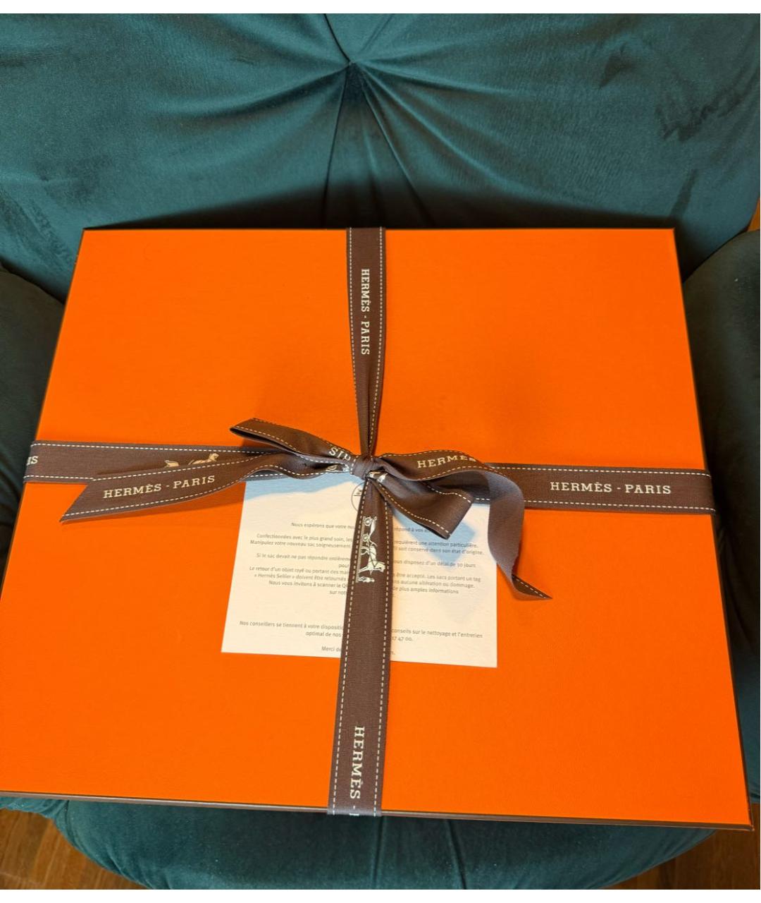 HERMES Серая тканевая сумка через плечо, фото 4