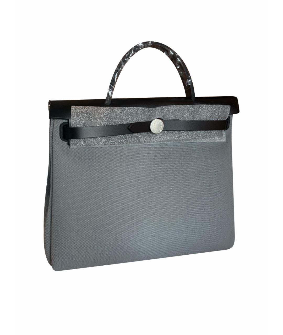 HERMES Серая тканевая сумка через плечо, фото 1