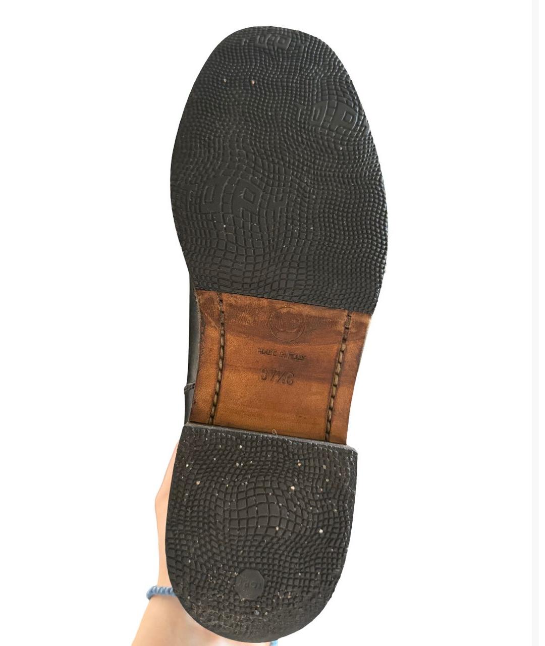 CHANEL Черные кожаные сапоги, фото 3