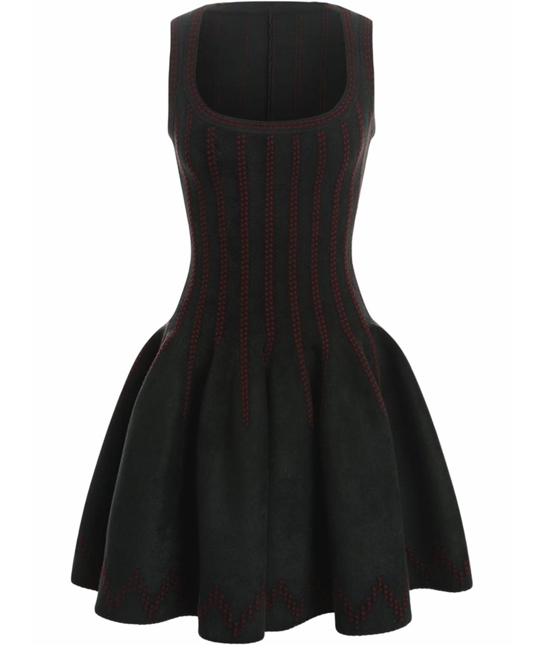 ALAIA Черное шерстяное коктейльное платье, фото 1