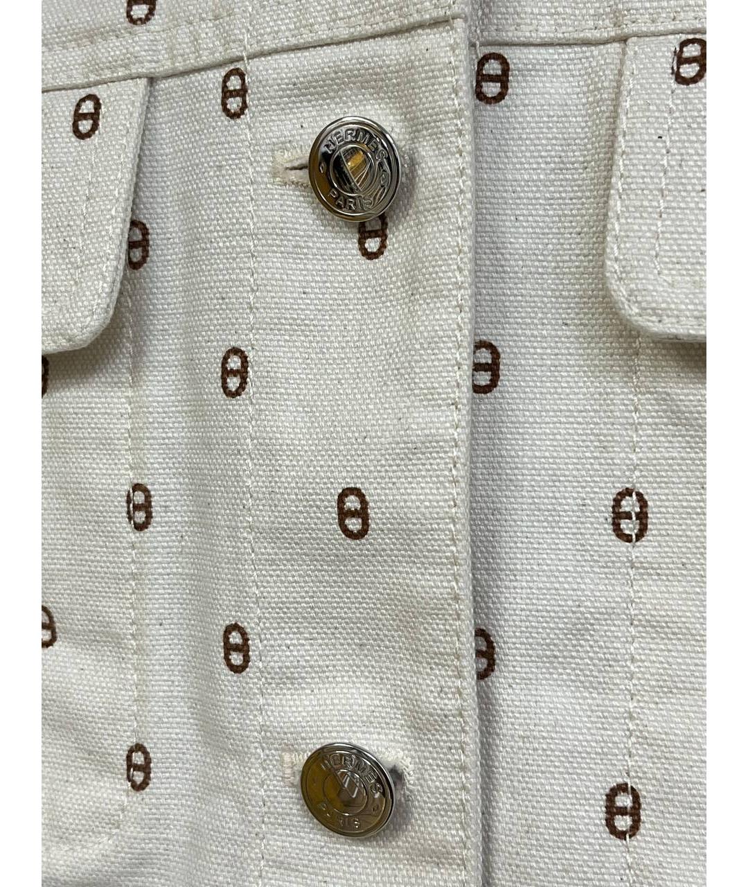 HERMES Белая деним куртка, фото 4