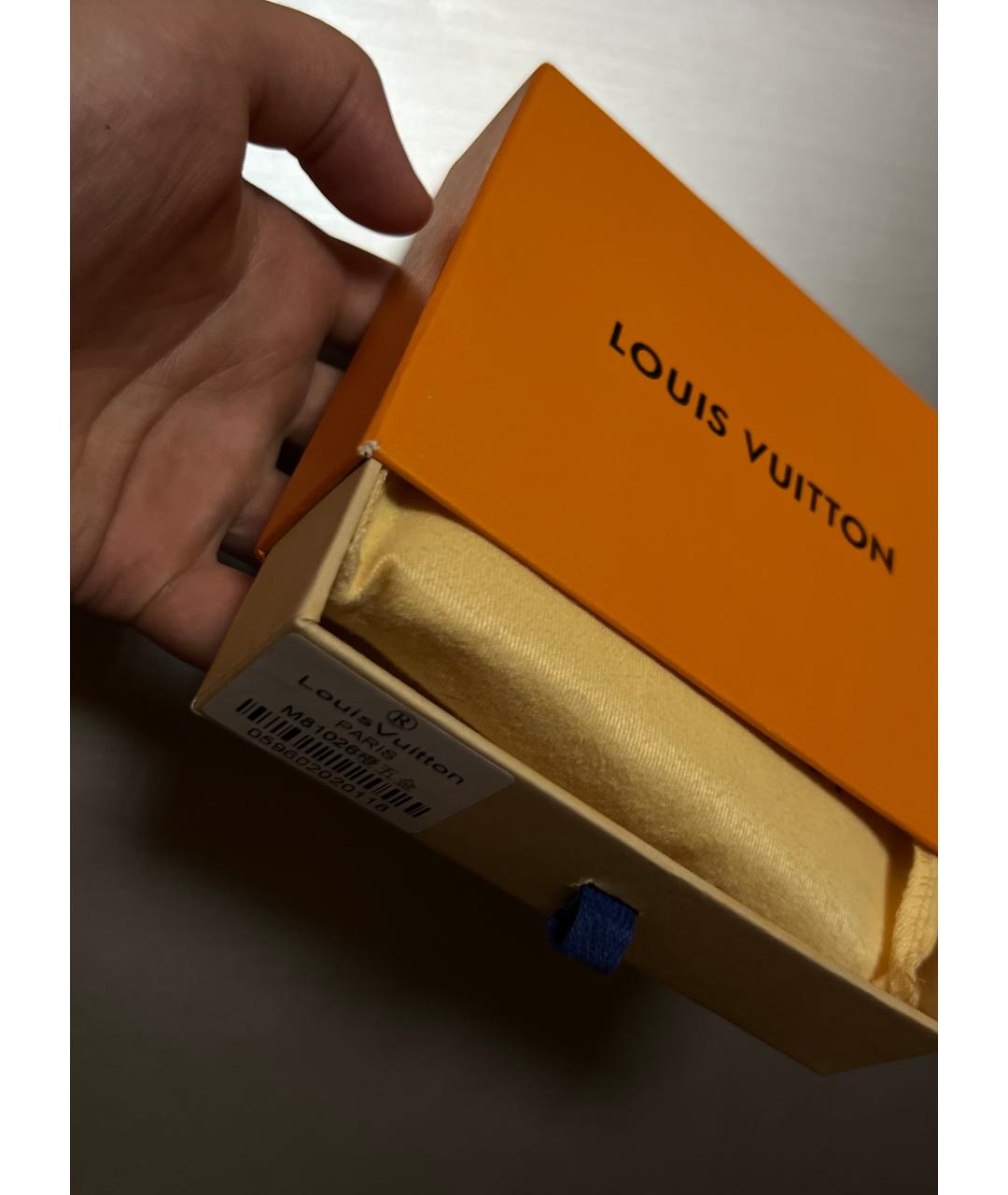 LOUIS VUITTON Черный кожаный кошелек, фото 5