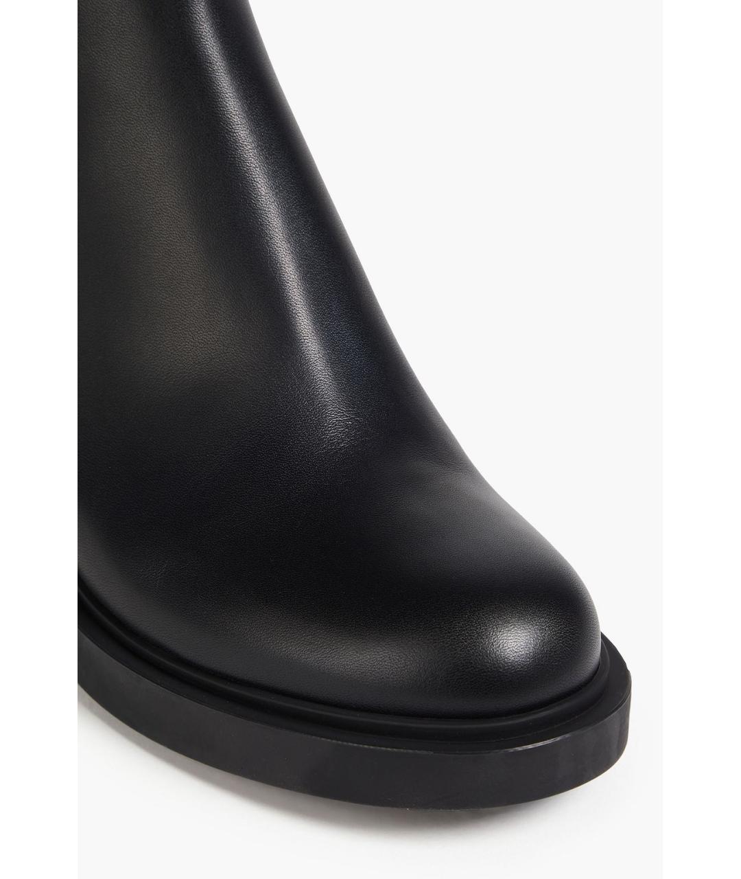 GIANVITO ROSSI Черные кожаные сапоги, фото 5