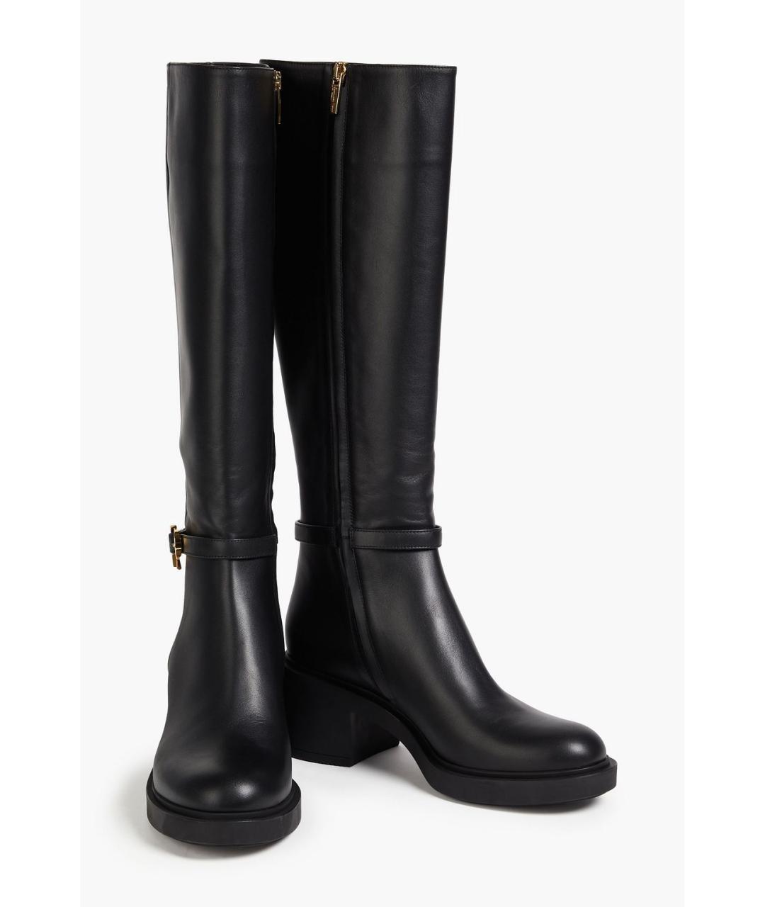 GIANVITO ROSSI Черные кожаные сапоги, фото 3