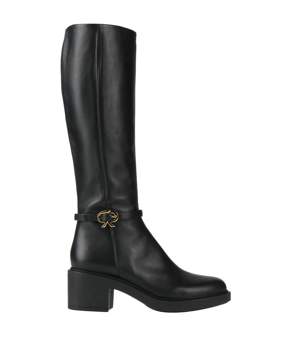 GIANVITO ROSSI Черные кожаные сапоги, фото 1