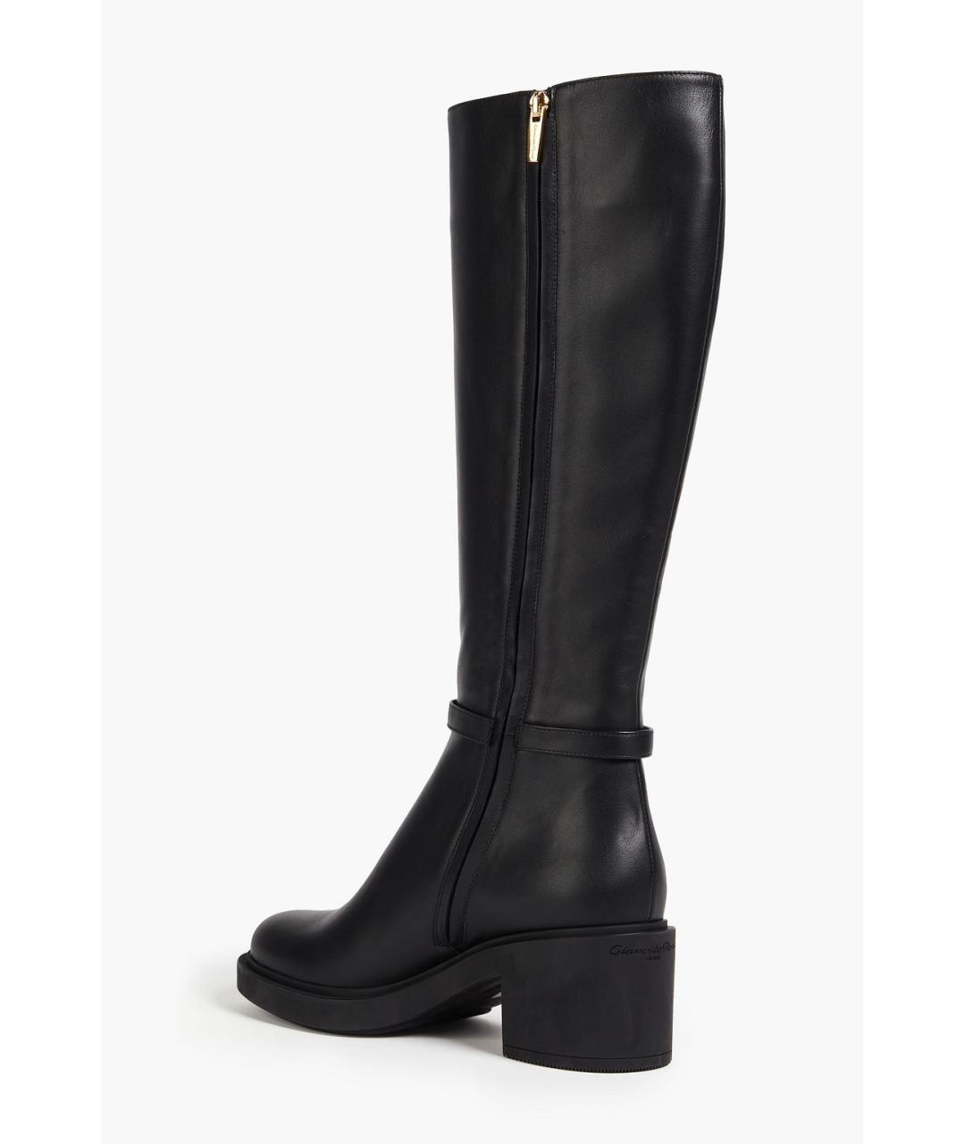 GIANVITO ROSSI Черные кожаные сапоги, фото 4