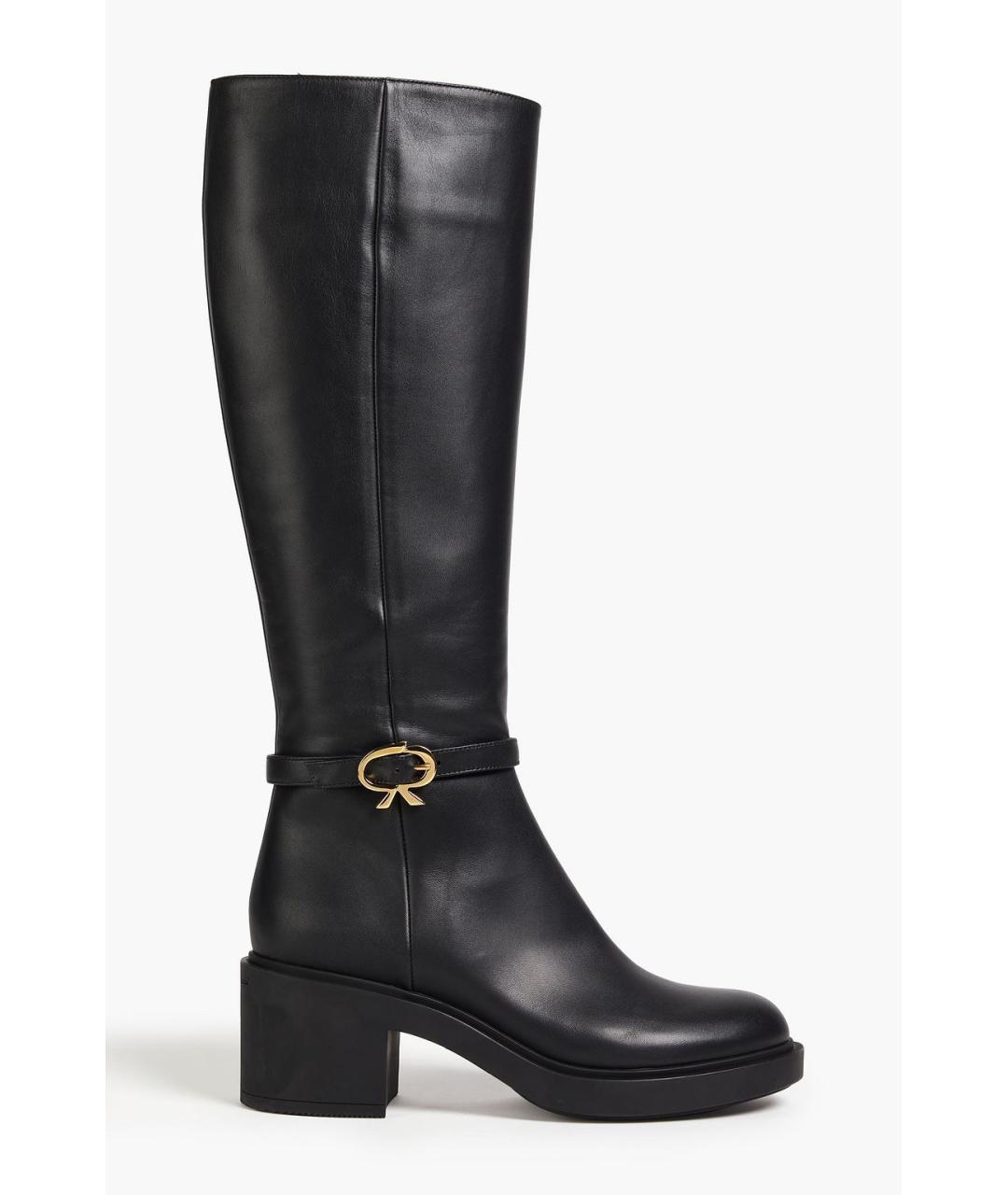GIANVITO ROSSI Черные кожаные сапоги, фото 2