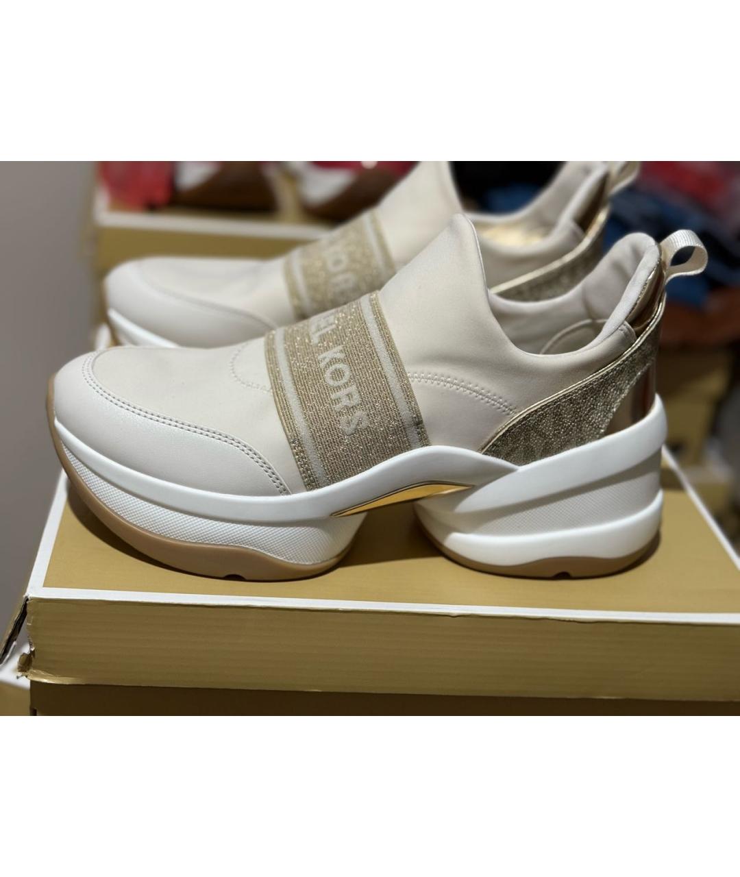 MICHAEL KORS Золотые кроссовки, фото 5