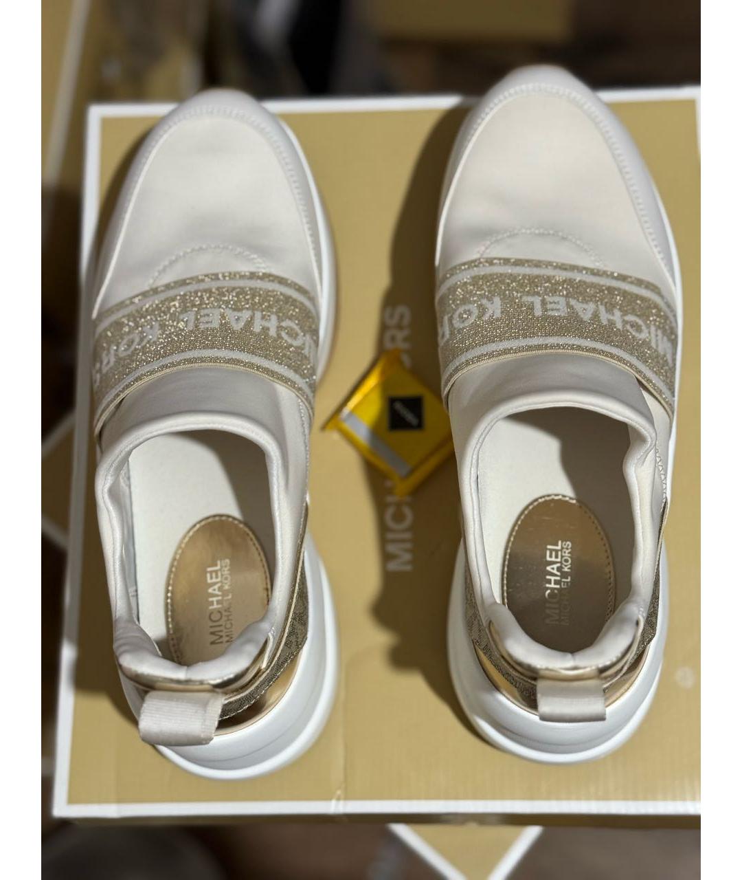 MICHAEL KORS Золотые кроссовки, фото 3