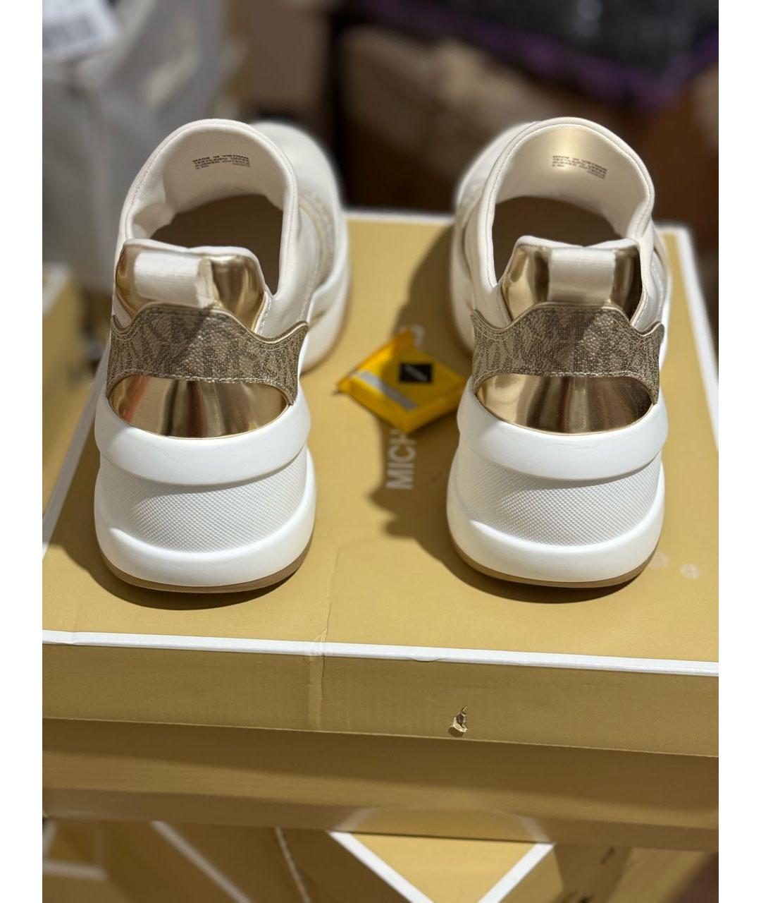 MICHAEL KORS Золотые кроссовки, фото 4