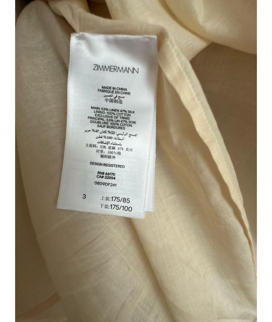 ZIMMERMANN Мульти льняное коктейльное платье, фото 5