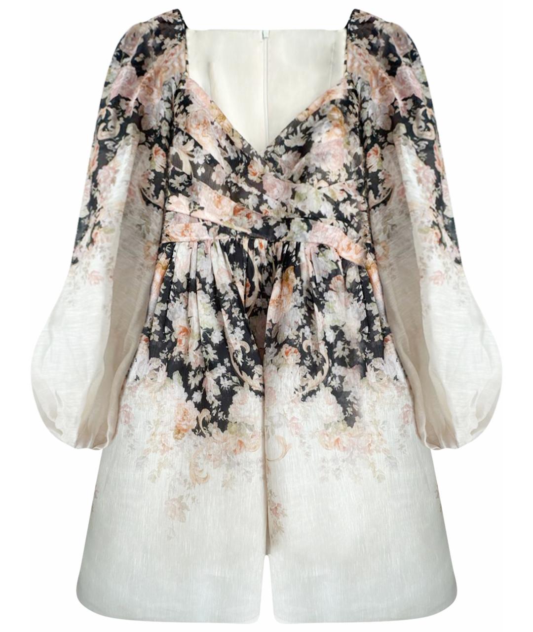 ZIMMERMANN Мульти льняное коктейльное платье, фото 1