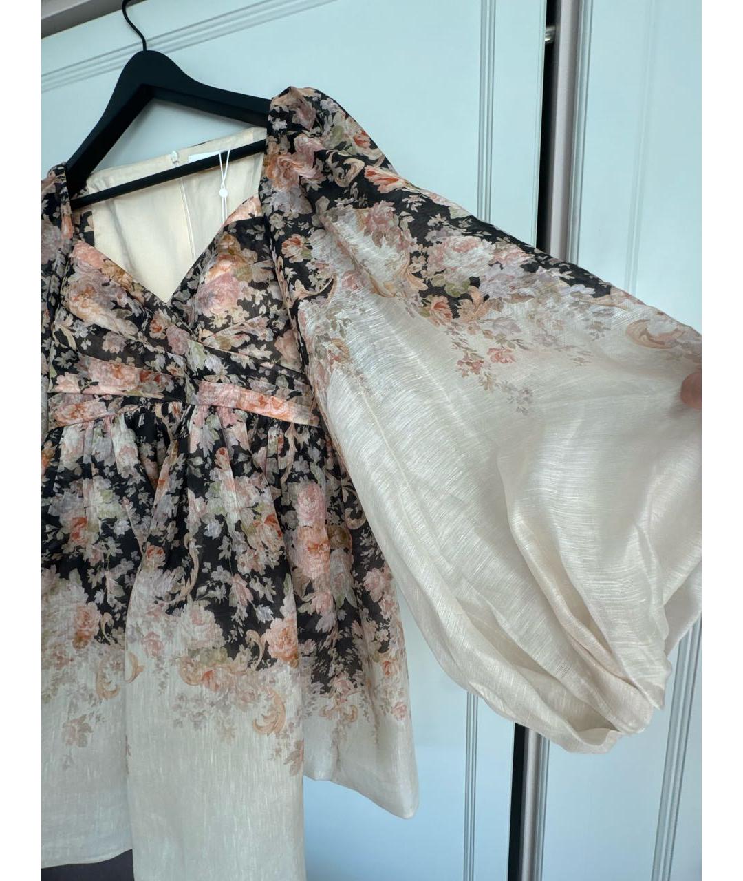 ZIMMERMANN Мульти льняное коктейльное платье, фото 6