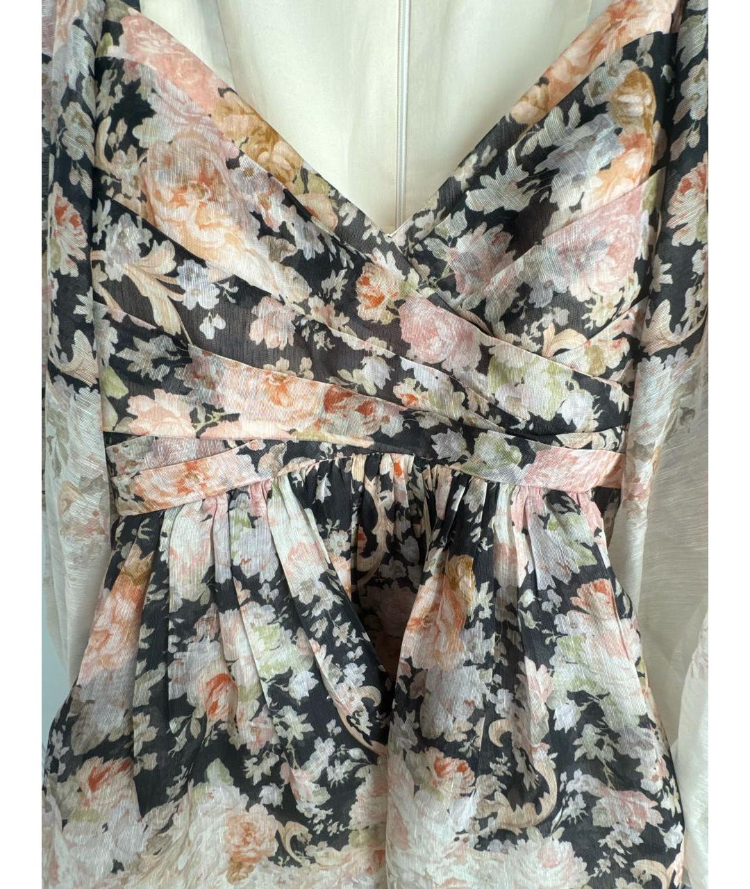 ZIMMERMANN Мульти льняное коктейльное платье, фото 4