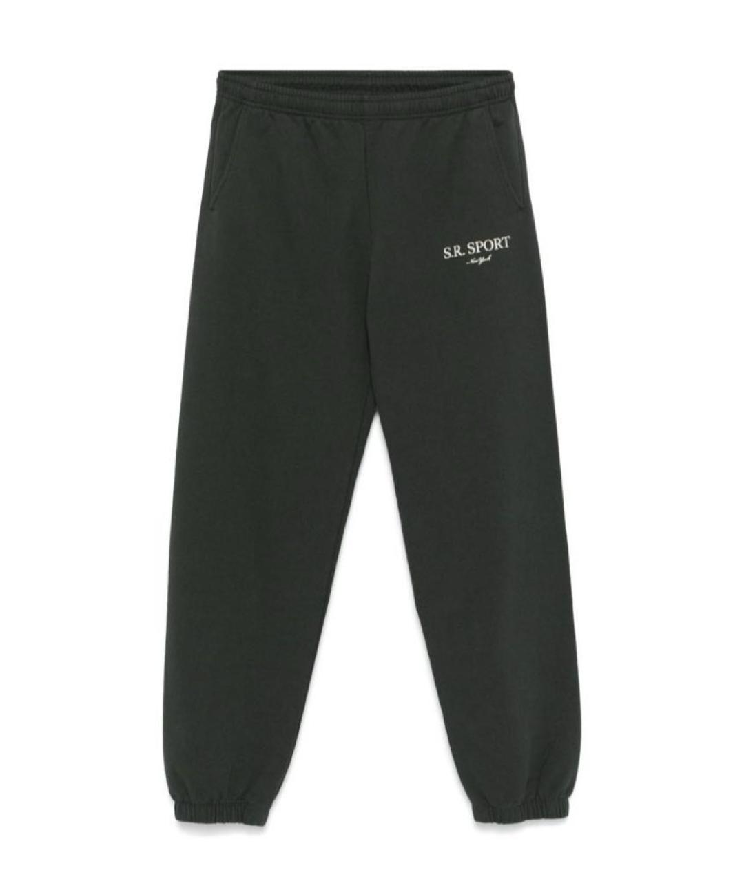 SPORTY AND RICH Черные хлопковые спортивные брюки и шорты, фото 1