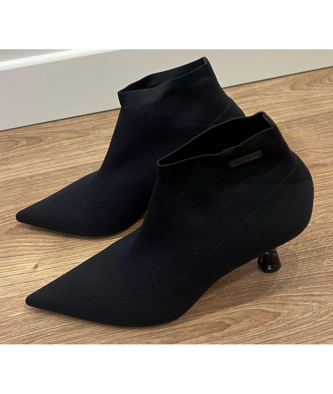 JIMMY CHOO Черные текстильные ботильоны, фото 5