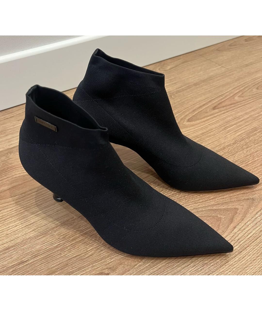 JIMMY CHOO Черные текстильные ботильоны, фото 3