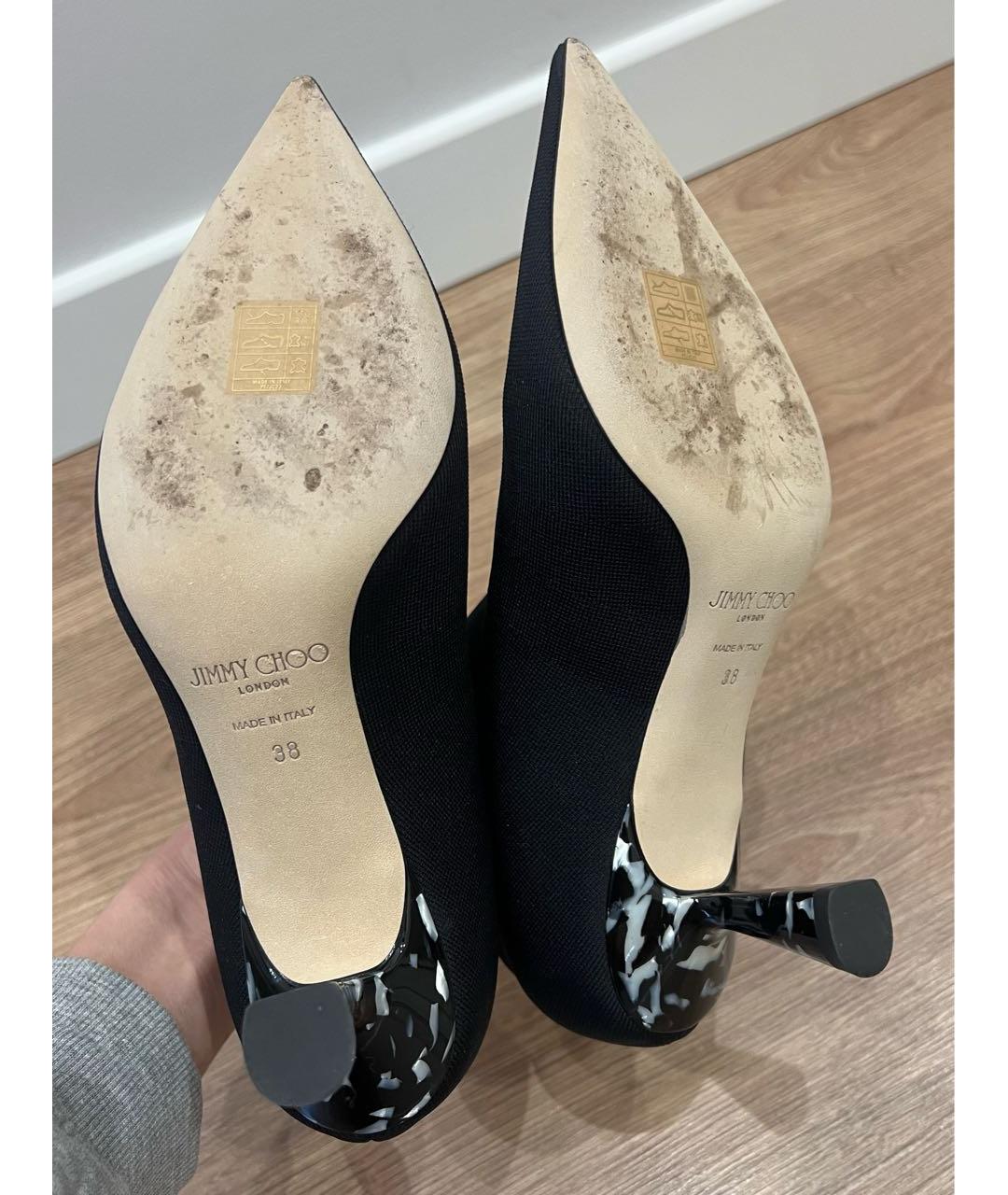JIMMY CHOO Черные текстильные ботильоны, фото 7