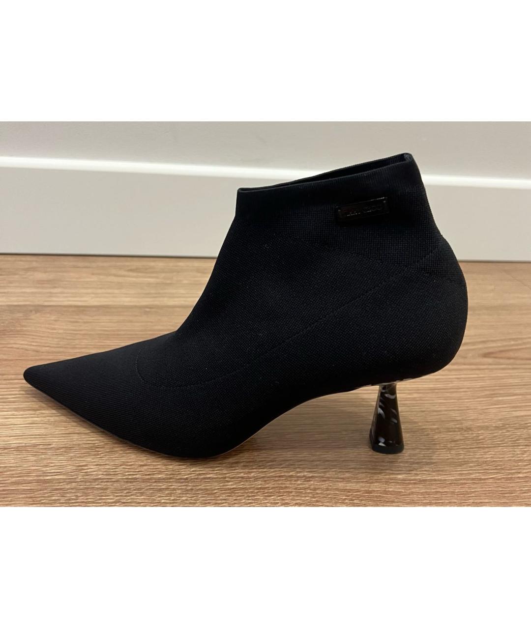 JIMMY CHOO Черные текстильные ботильоны, фото 9