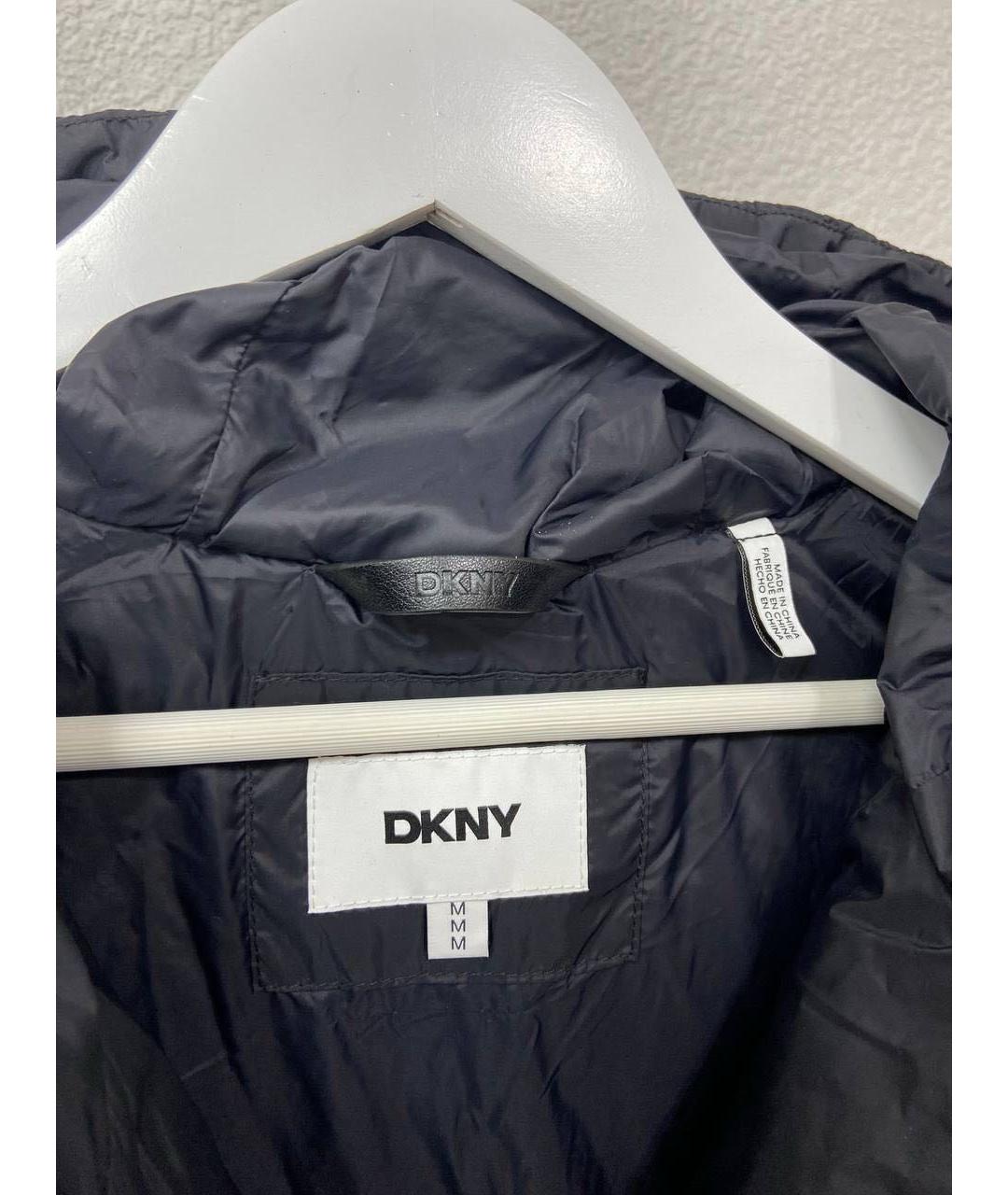 DKNY Темно-синее полиэстеровое пальто, фото 3