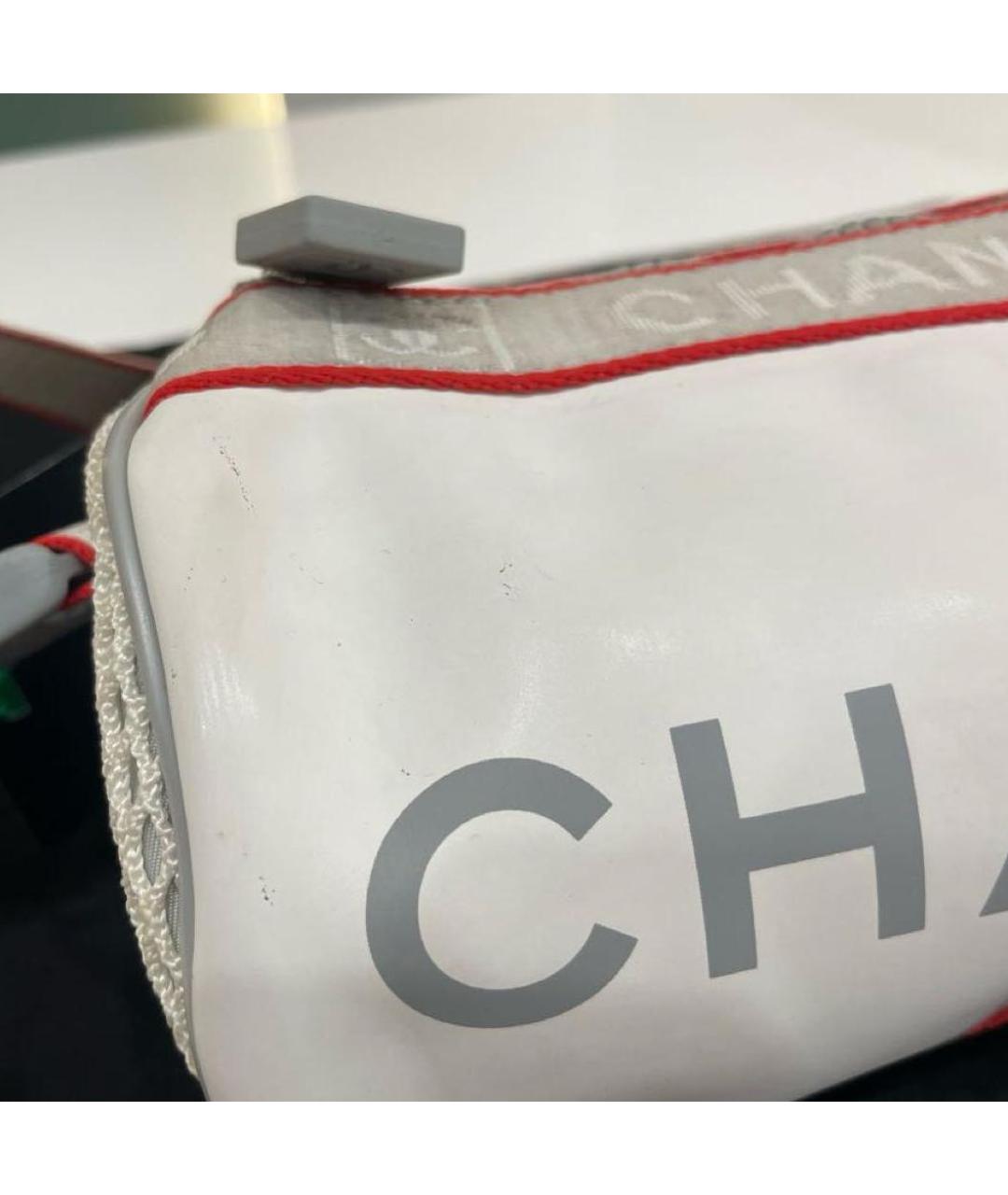 CHANEL Белая дорожная/спортивная сумка, фото 5