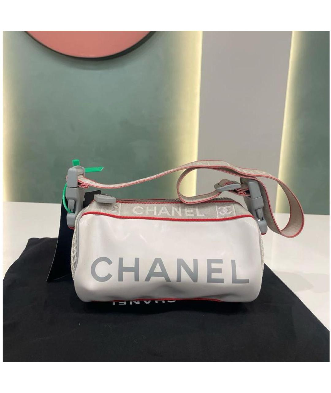 CHANEL Белая дорожная/спортивная сумка, фото 3