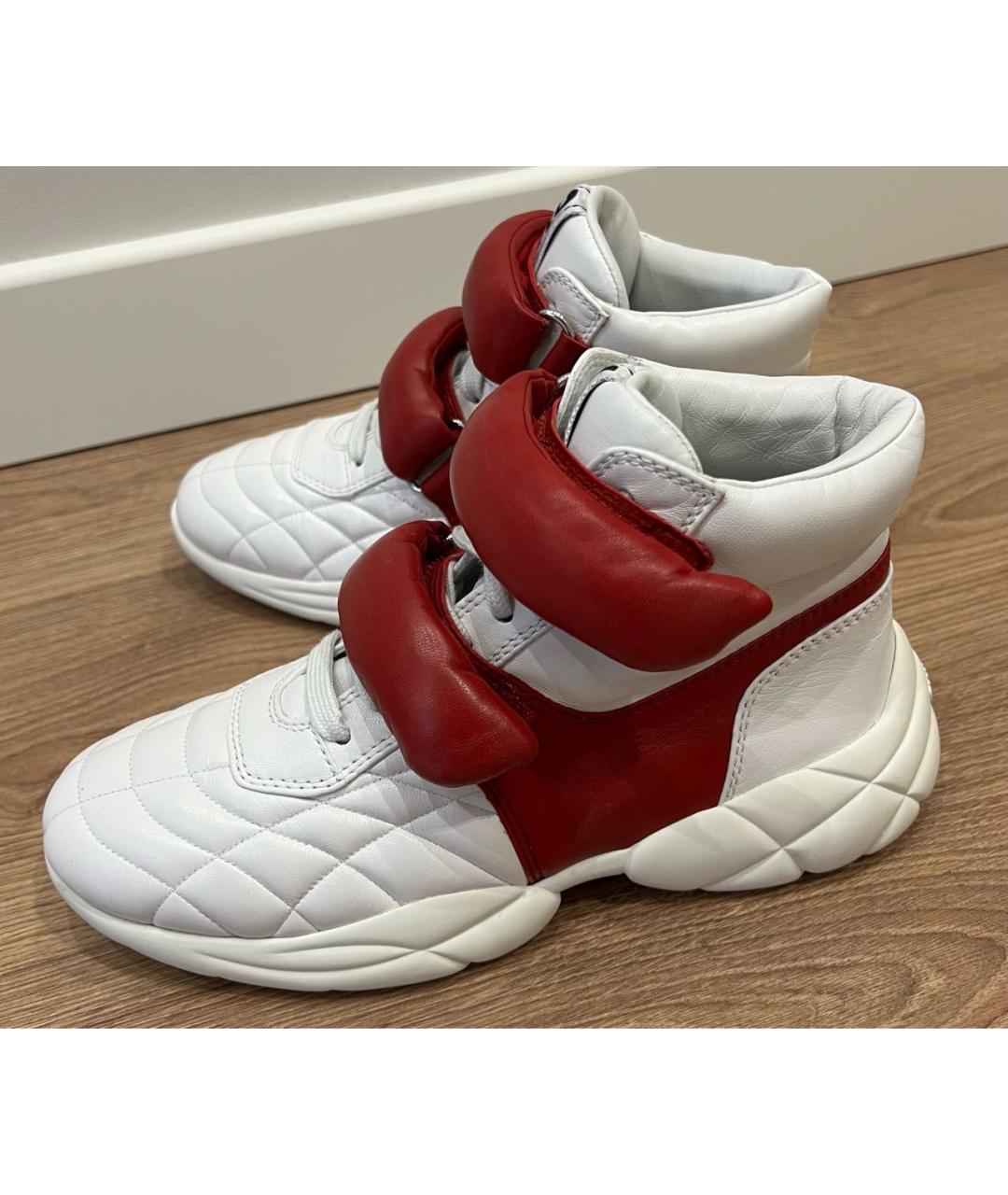 MIU MIU Белые кожаные ботинки, фото 9