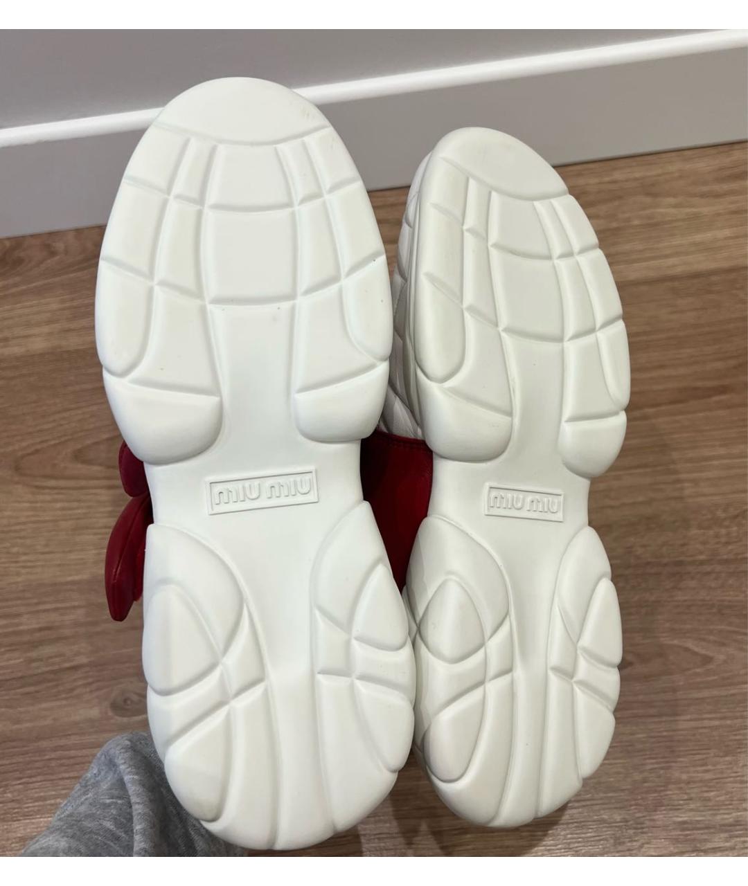 MIU MIU Белые кожаные ботинки, фото 8