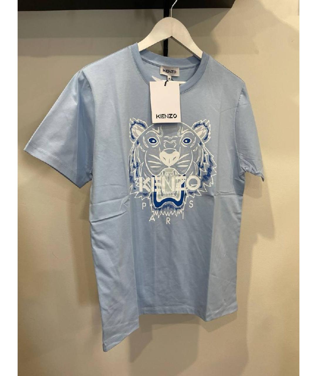 KENZO Голубая хлопковая футболка, фото 5