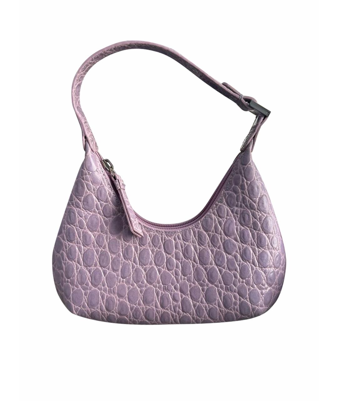 BY FAR Фиолетовая кожаная сумка с короткими ручками, фото 1