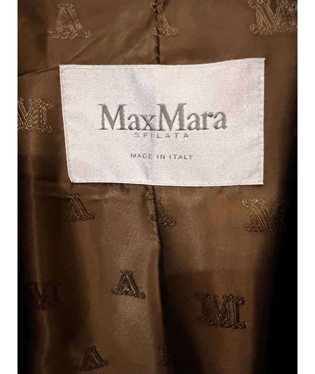 'S MAX MARA Коричневая шерстяная шуба, фото 3