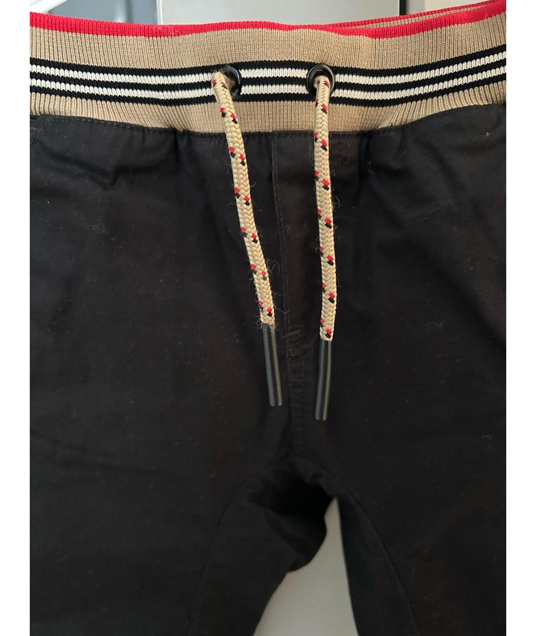 BURBERRY Черные хлопковые брюки и шорты, фото 3
