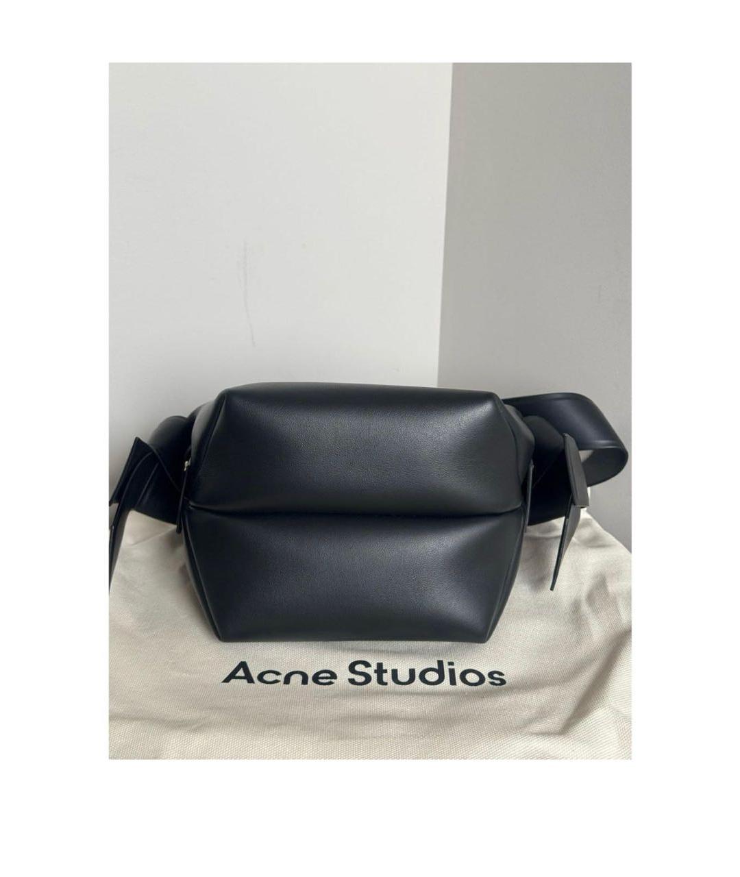 ACNE STUDIOS Черная кожаная сумка тоут, фото 4