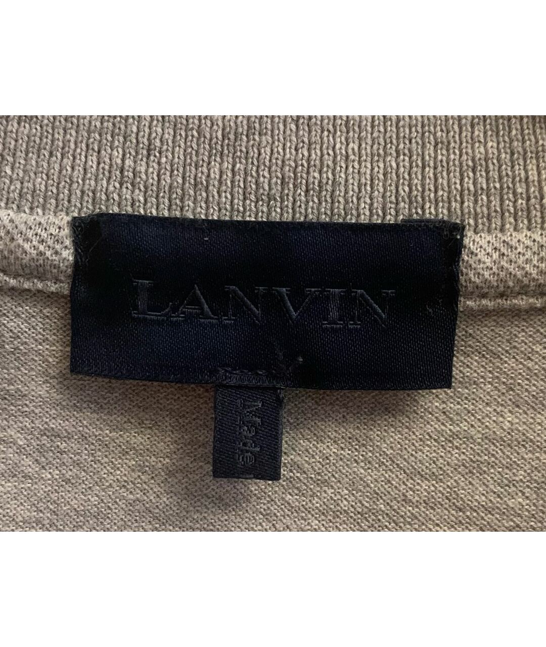 LANVIN Серое хлопковое поло с коротким рукавом, фото 3