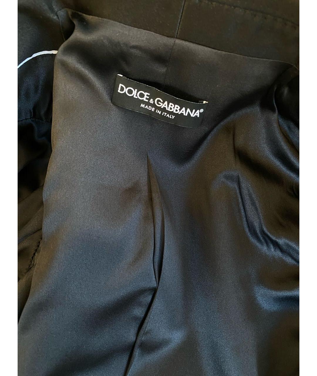 DOLCE&GABBANA Черный шерстяной костюм с брюками, фото 7