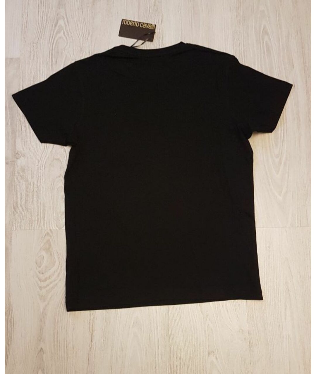 ROBERTO CAVALLI Черная хлопковая футболка, фото 3
