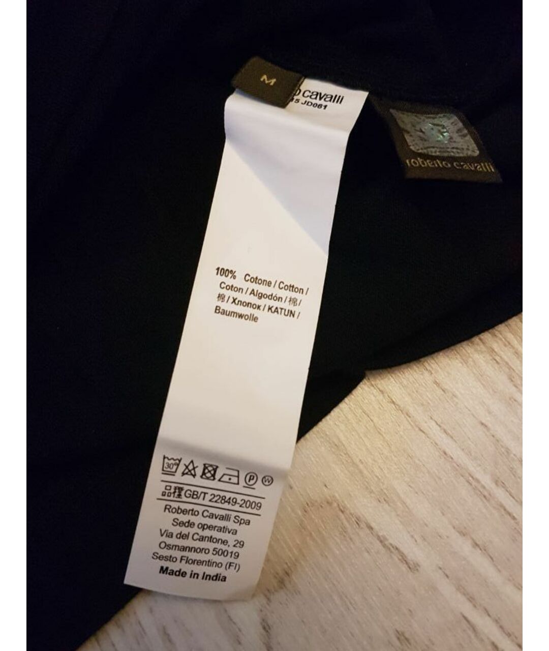 ROBERTO CAVALLI Черная хлопковая футболка, фото 4