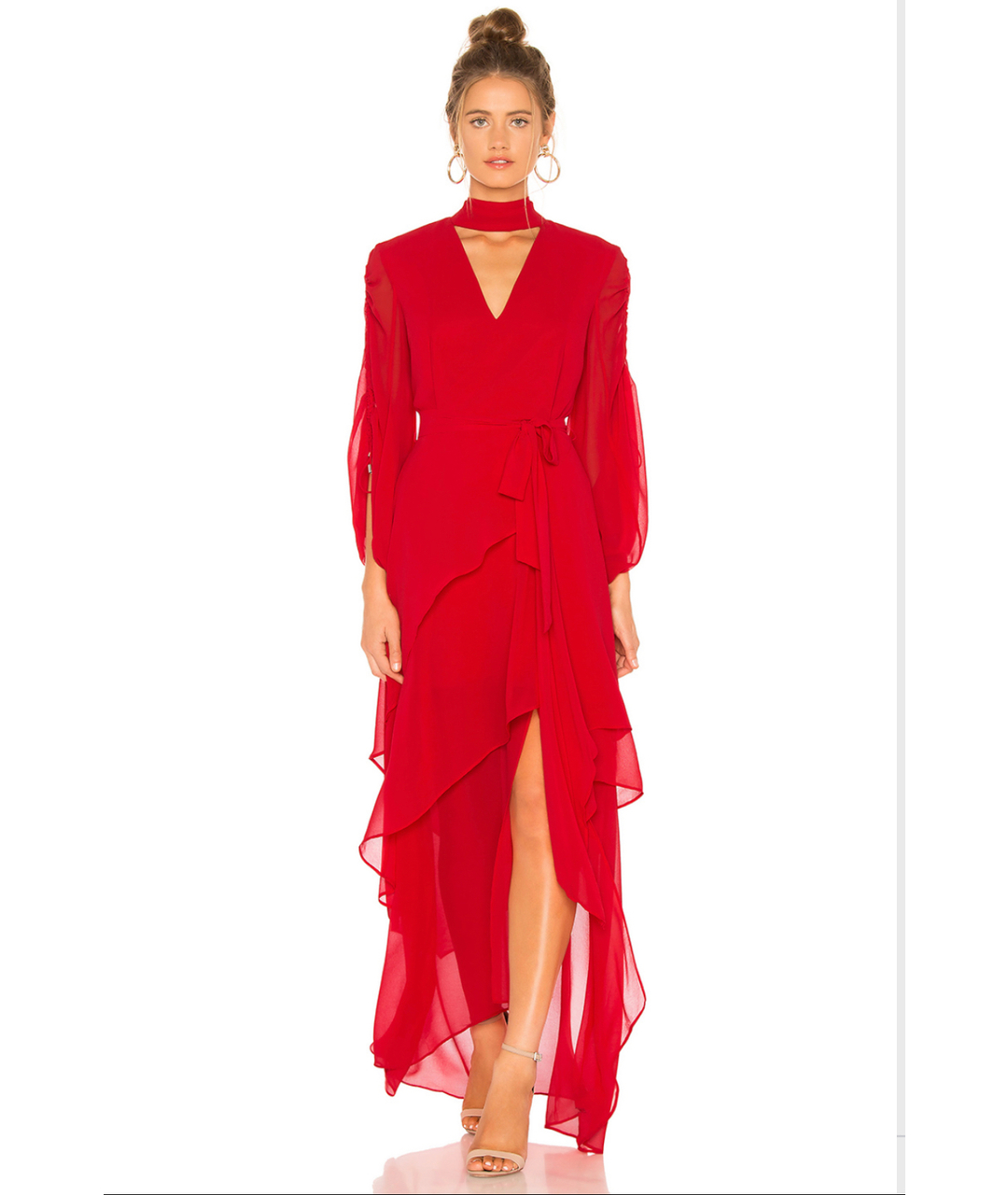 C/MEO COLLECTIVE Красное полиэстеровое повседневное платье, фото 5