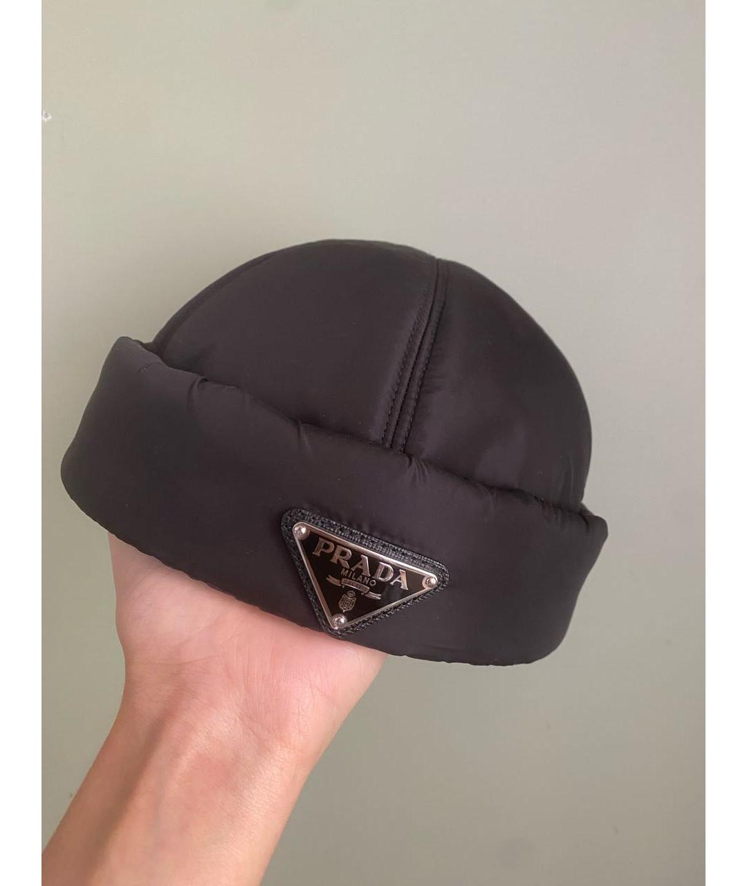 PRADA Черная шапка, фото 7