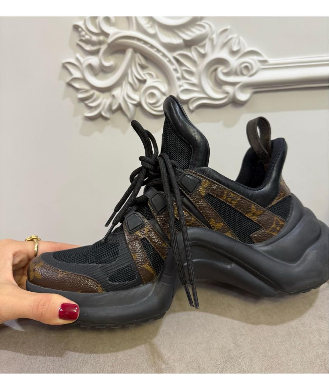 LOUIS VUITTON Черные кроссовки, фото 2