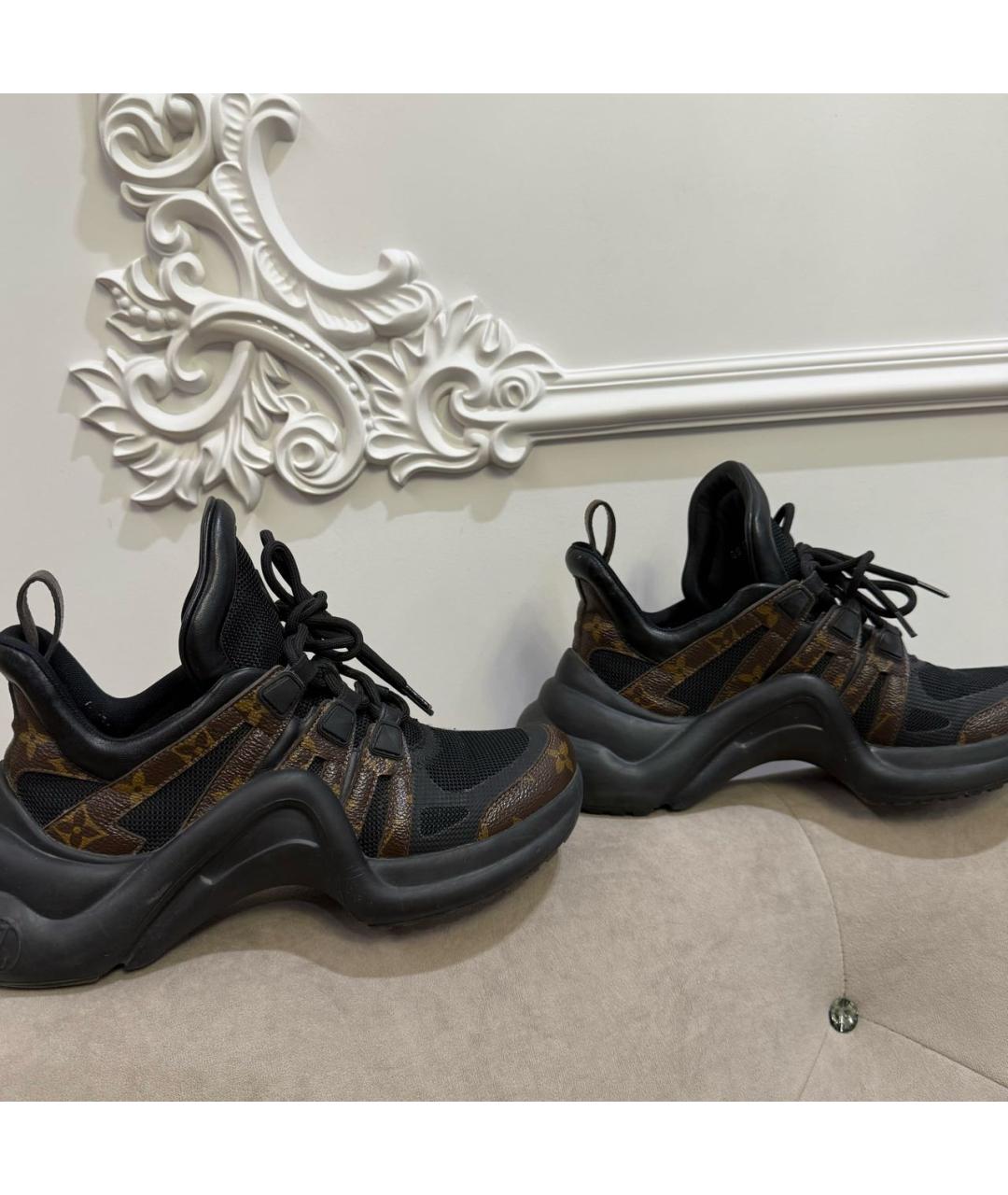 LOUIS VUITTON Черные кроссовки, фото 4