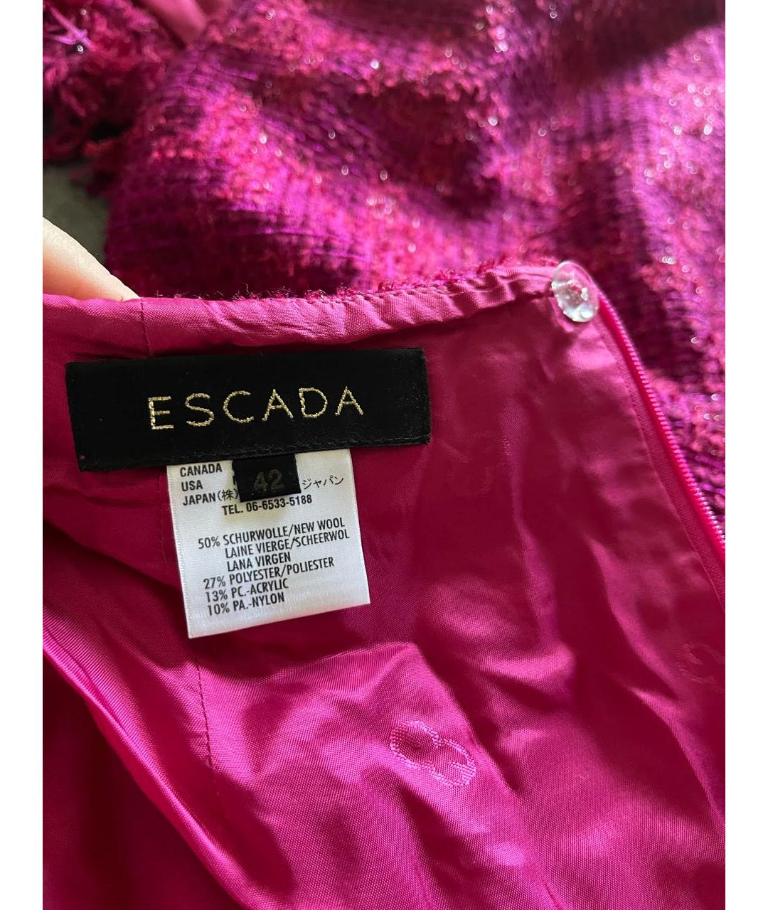 ESCADA Розовый твидовый костюм с юбками, фото 4