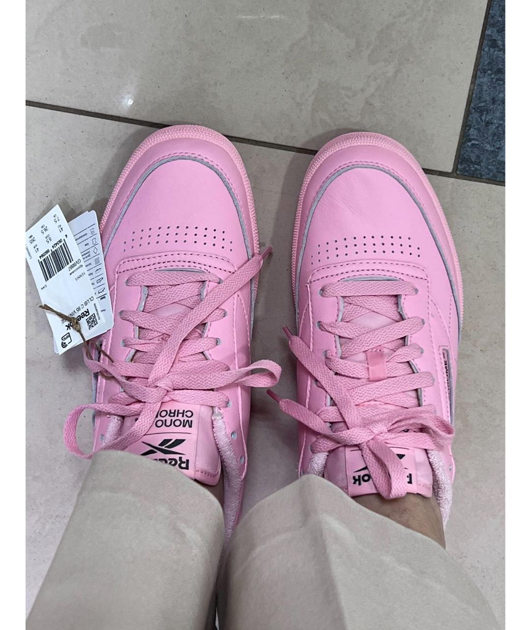 REEBOK Розовые кожаные кеды, фото 5