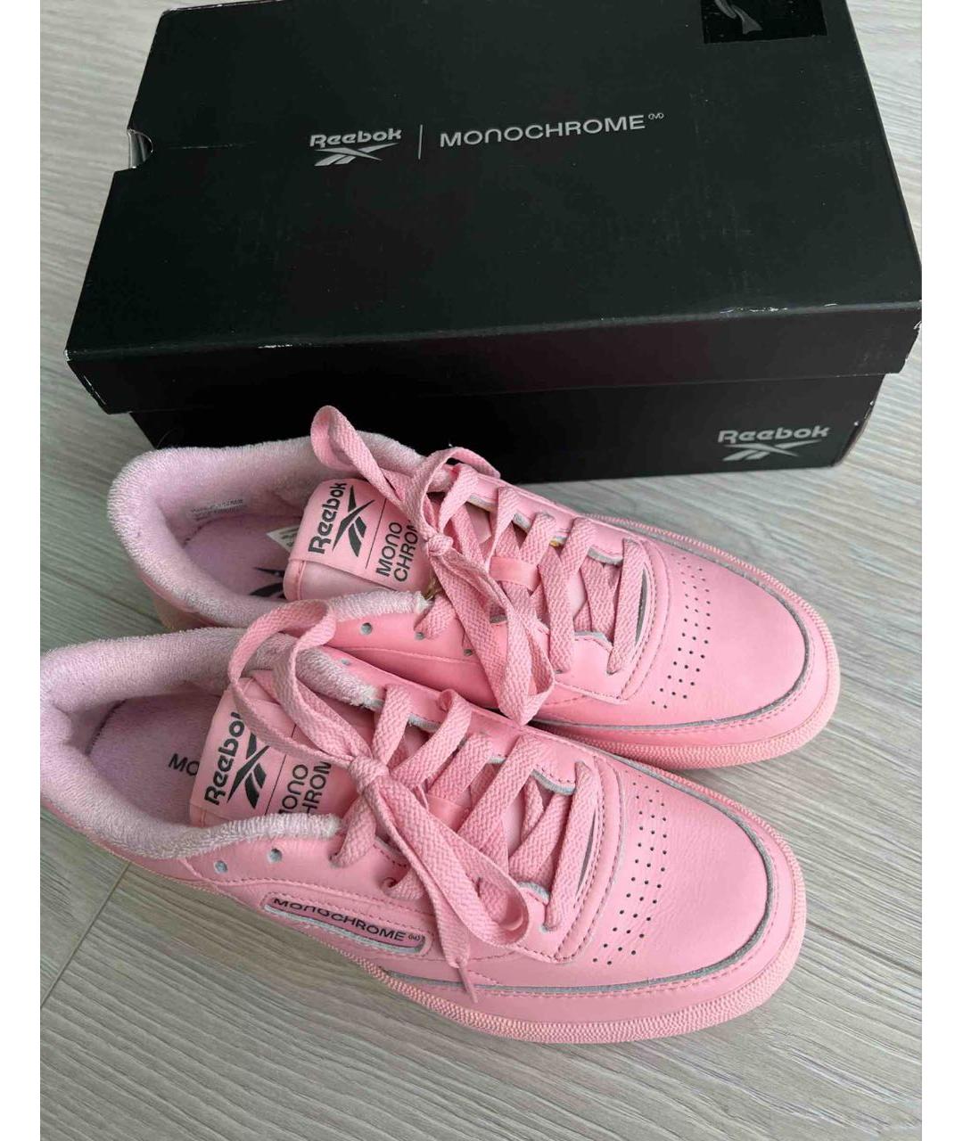 REEBOK Розовые кожаные кеды, фото 3