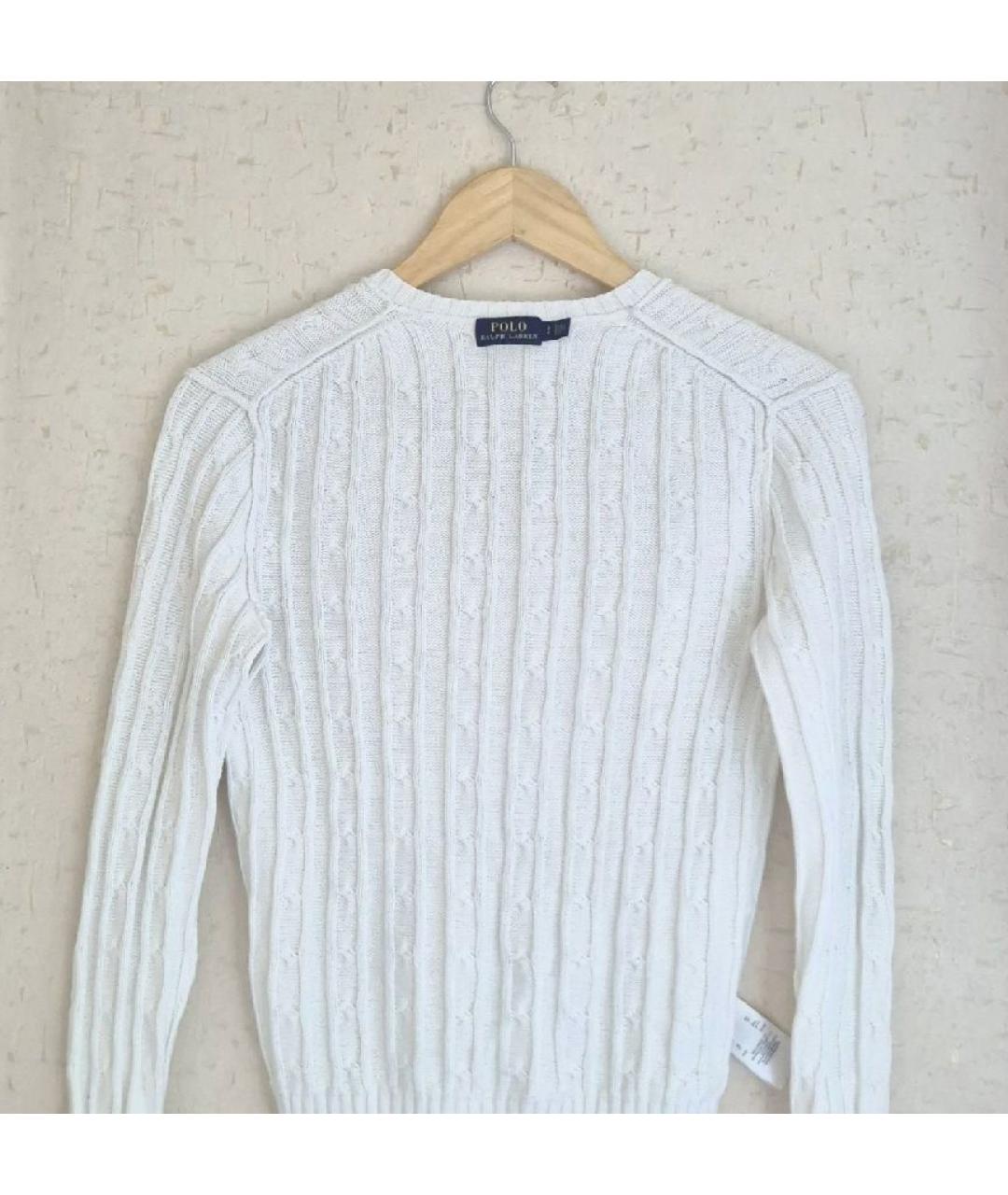 POLO RALPH LAUREN Белый хлопковый джемпер / свитер, фото 3