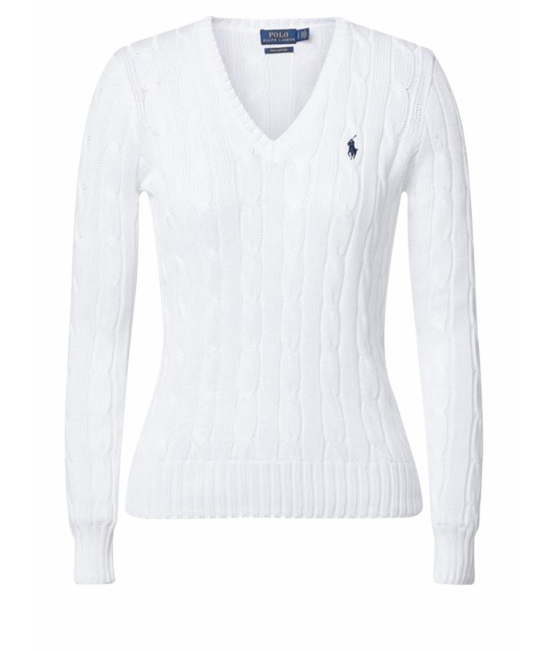 POLO RALPH LAUREN Белый хлопковый джемпер / свитер, фото 1