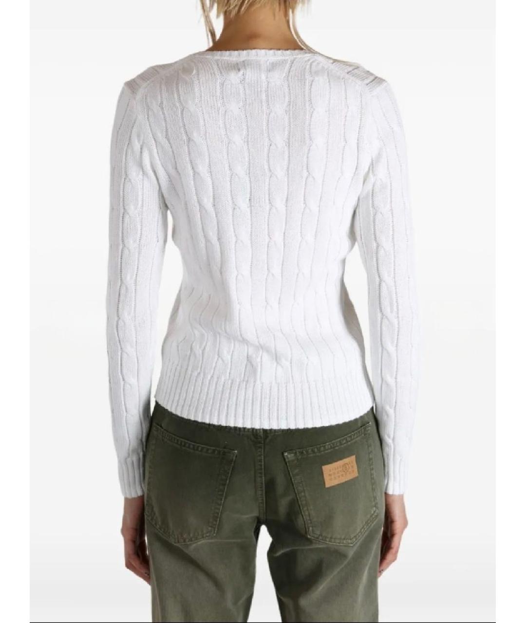 POLO RALPH LAUREN Белый хлопковый джемпер / свитер, фото 3